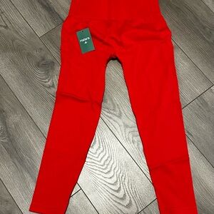 Halara Compression Red High-Waist Leggings